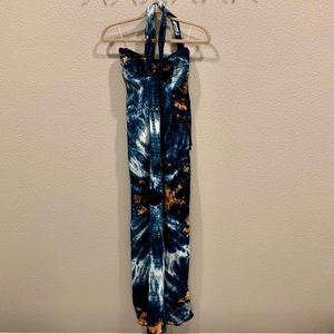 NWOT Hawaiian Multicolor Tie-Dye Halter Dress